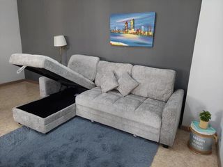 Sofa Chaisselongue Nuevo con Cama y Arcon