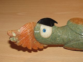 Pájaro ave Brasil piedra mineral natural grande