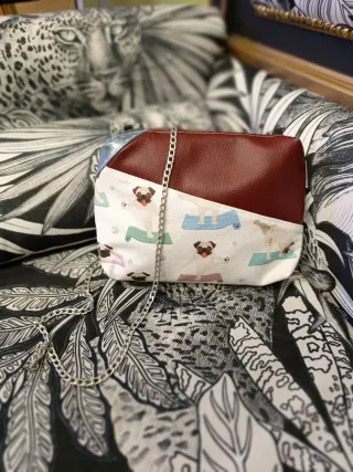 Bolso bandolera Lichis blanco y rojo