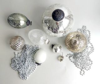 Bolas Natal vintage em vidro Craquelado