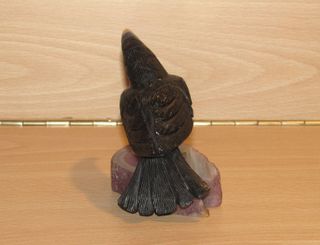 Pájaro ave Brasil piedra mineral natural negro