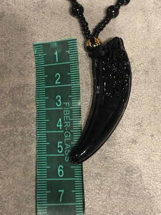 Collana ossidiana nera con ciondolo