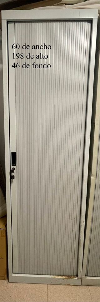 Armario Metálico Puerta Persiana Gris