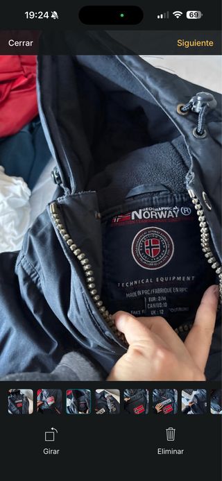 Chaqueta Geographical Norway Negra