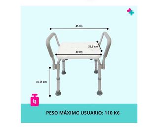 Silla para la ducha para personas mayores
