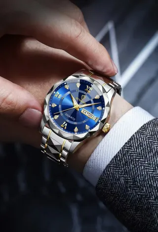 Reloj IRANDY Hombre Azul y Dorado