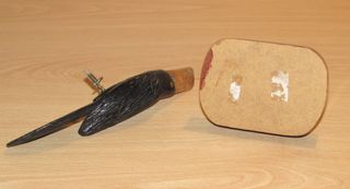 Ave pájaro Brasil piedra mineral natural negro