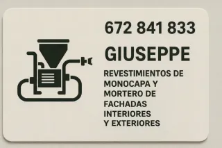 Monocapa y mortero proyectado