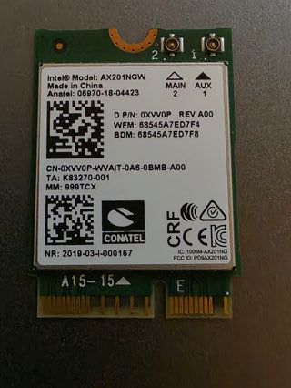 Placa de Rede Intel AX201NGW Wi-Fi 6 Bluetooth
