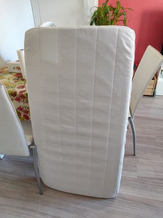 Cuna bebé blanca con colchón