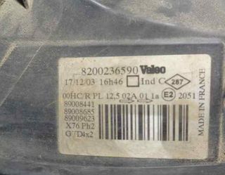 Faro izquierdo renault 8200236590 kangoo i 4197950
