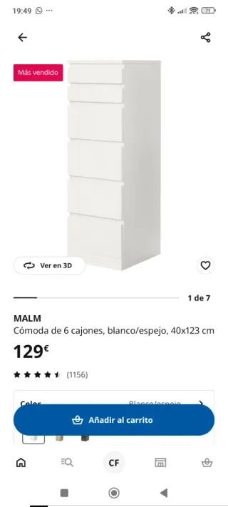 Tocador Ikea Blanco con Espejo