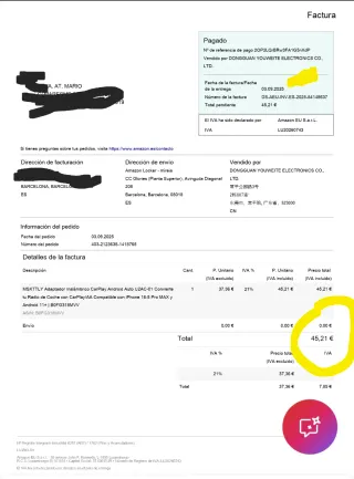 Adaptador CarPlay Android Auto 2 en 1. SIN ABRIR