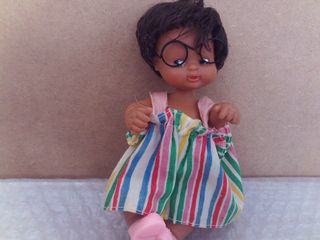 muñeca barriguitas negro, nuca pone 97, vestido or