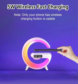 Altavoz Blanco con Carga Inalámbrica