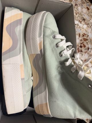 Botín verde multicolor talla 39