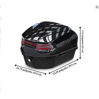 Baúl para moto como nuevo, negro.