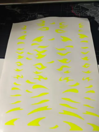 Pegatinas amarillo fluor