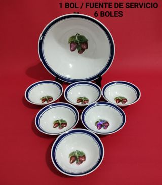 Vajilla Postre Royal Porcelain Fresas