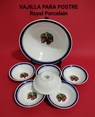 Vajilla Postre Royal Porcelain Fresas