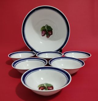 Vajilla Postre Royal Porcelain Fresas