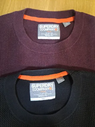 2 Jerséis Superdry Negro y Morado