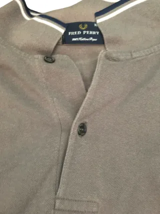 Fred Perry polo manga larga beige vintage XL