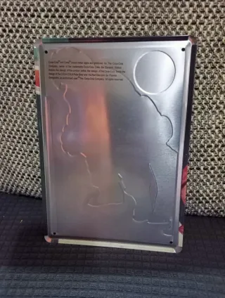 Cartel metálico de Coca-Cola - Santa Claus