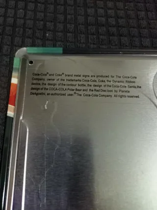 Cartel metálico de Coca-Cola - Santa Claus