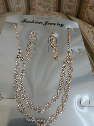 Coordinato collana e orecchini strass