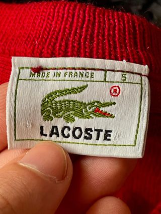 Camisola de Malha Lacoste Vermelha Tamanho L