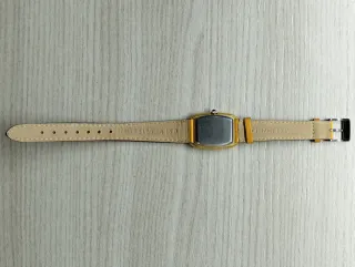 Orologio vintage HEDT WATCH oro pelle marrone