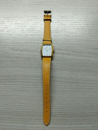 Orologio vintage HEDT WATCH oro pelle marrone