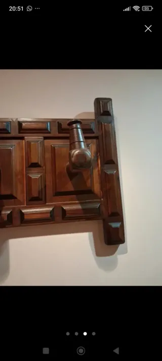 Perchero Castellano Vintage Madera Años 70