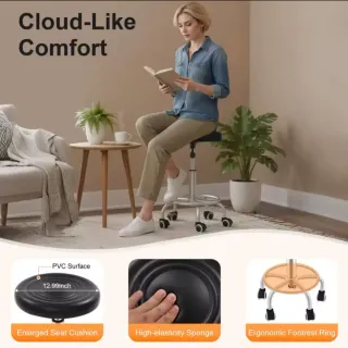 Taburete Elevable con Ruedas