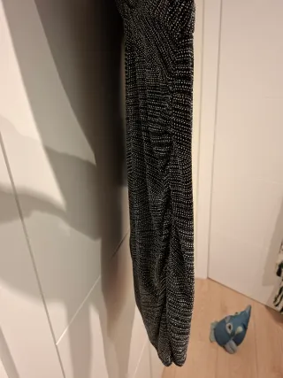 Vestido fiesta plateado talla 36