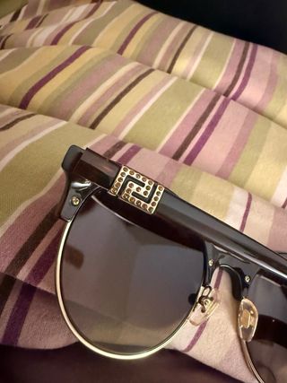 Occhiali da sole donna marrone e oro