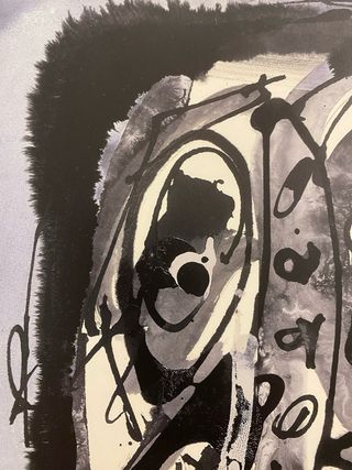 Litografía Antonio Saura 1990