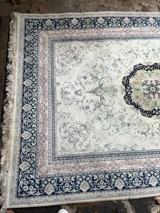 Alfombra Oriental Beige y Azul Lana