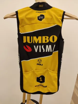 Gilet smanicato felpato ciclismo Jumbo Visma