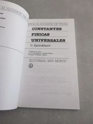 Constantes físicas universales. O. Spiridónov.