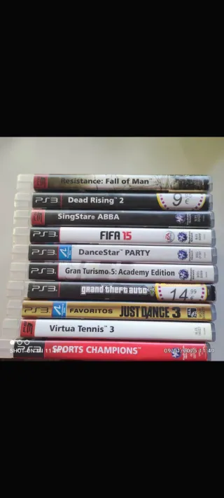 Play 3 y 9 juegos con mandos incluido