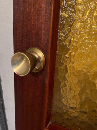 Puertas madera doble cristal texturizado con CERCO
