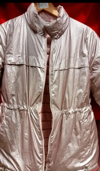 Casaco rosa reversível tamanho M