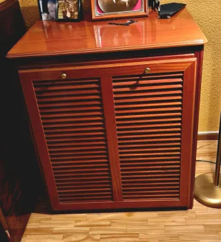 Caja Fuerte Antigua encastrada en mueble de madera