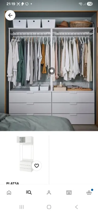 2 Armarios colgadores, serie PLATSA de Ikea