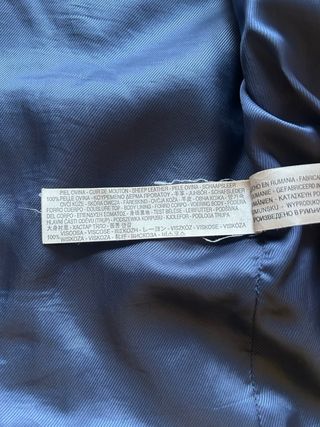 Casaco de couro preto Massimo Dutti