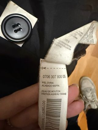 Chaqueta de cuero negra