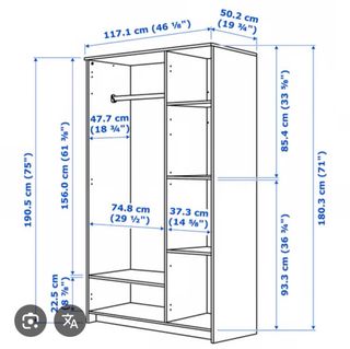 Guardaroba bianco a 5 ante in legno