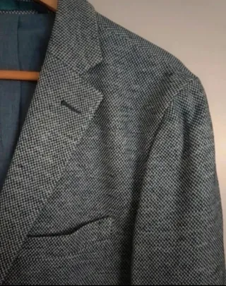 Americana Massimo Dutti Talla L Azul/Gris